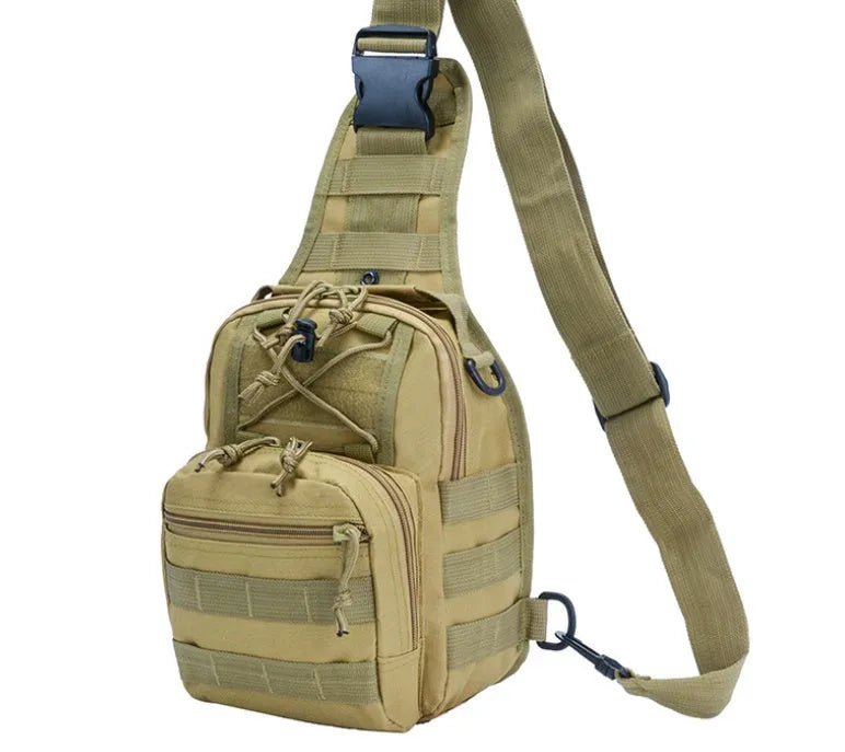 Tactical shoulder bag Oxford 600D encryption in jungle camouflage with main compartment and strap