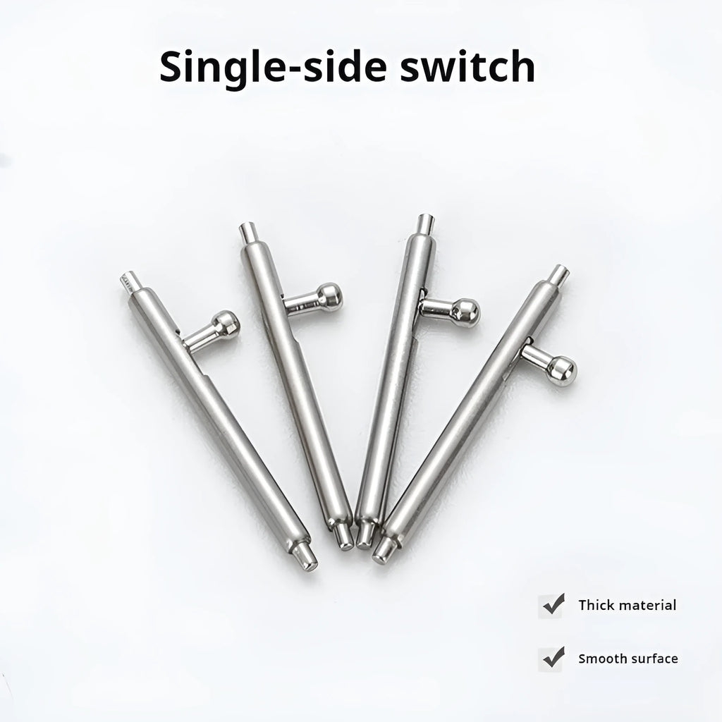100 metal watch band raw ear pins, 1.5mm diameter 16mm length, with round plug head and solder joint reinforcement