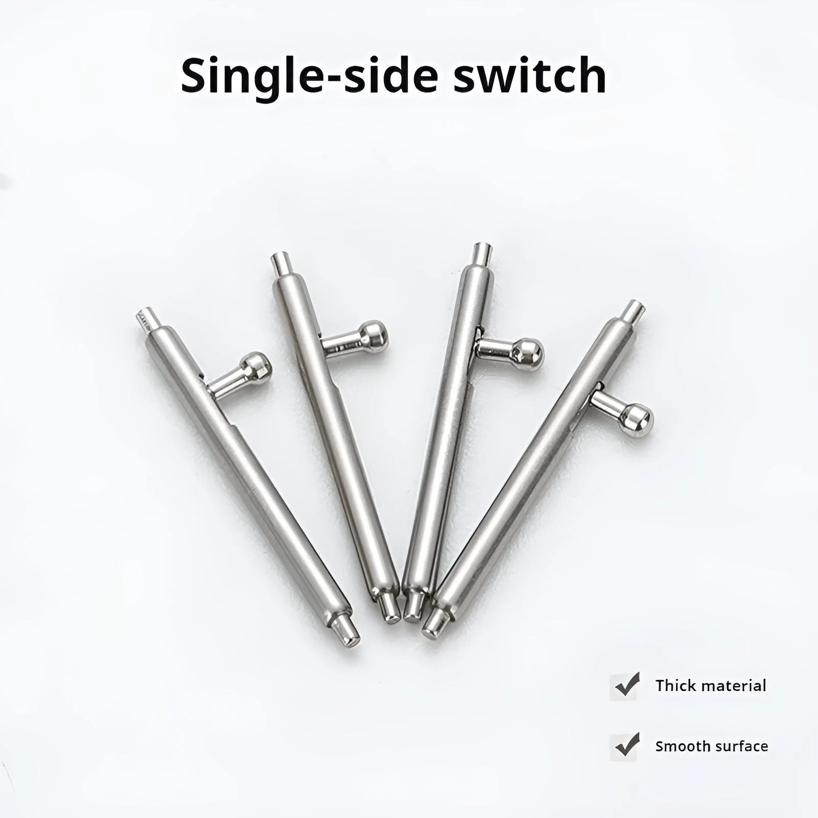 100 metal watch band raw ear pins, 1.5mm diameter 16mm length, with round plug head and solder joint reinforcement