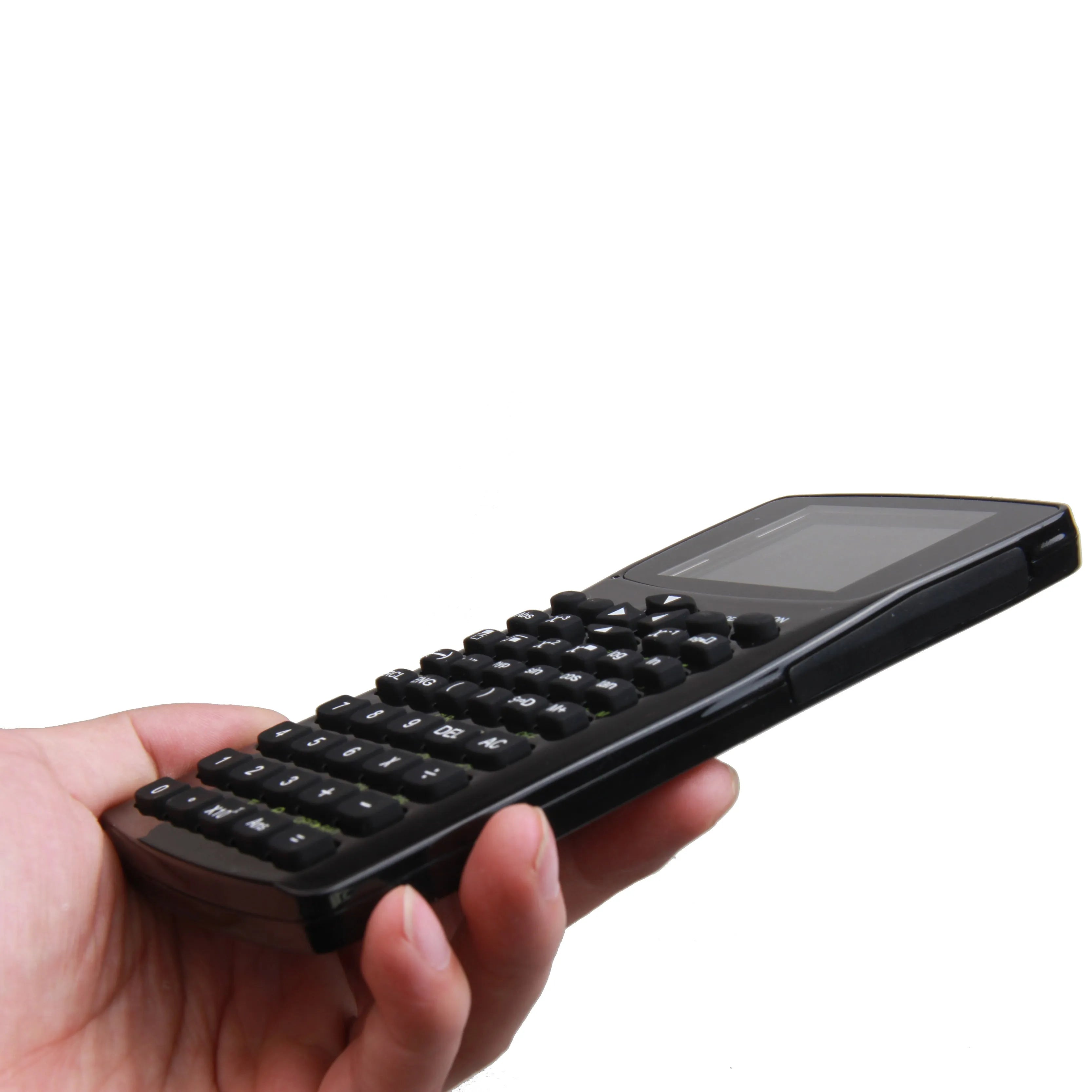 Black multifunctional e-book reader with 2.8cm screen showing multilingual interface and adjustable wrist strap