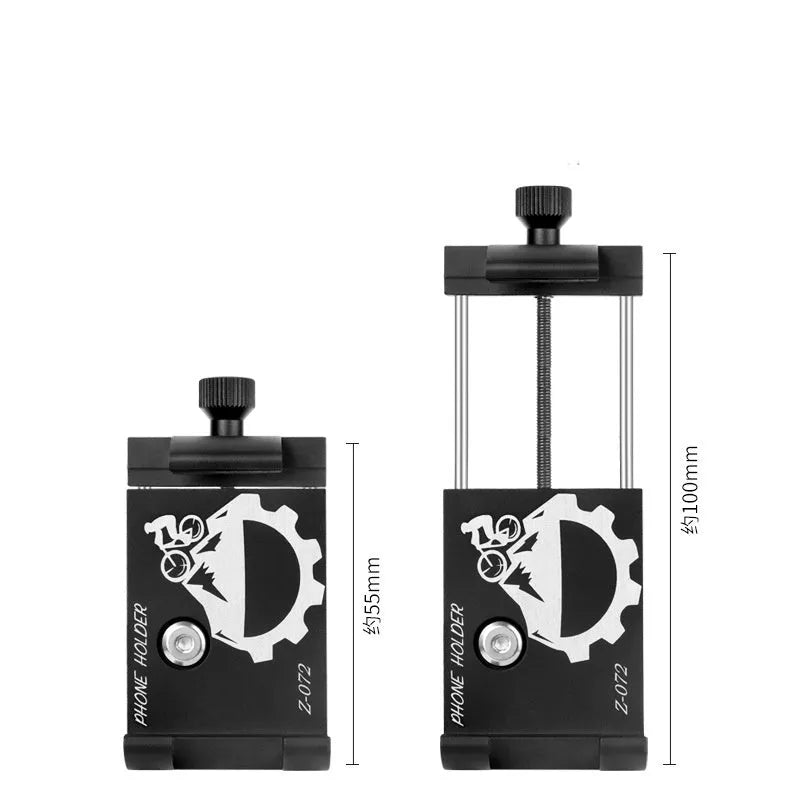 Aluminium shockproof fixed mobile phone holder for outdoor cycling in black