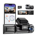 2K driving recorder with 3-inch screen, front and rear cameras, car charger and mounting bracket