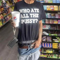 Man wearing a black loose-fit heavyweight cotton retro short-sleeved t-shirt.