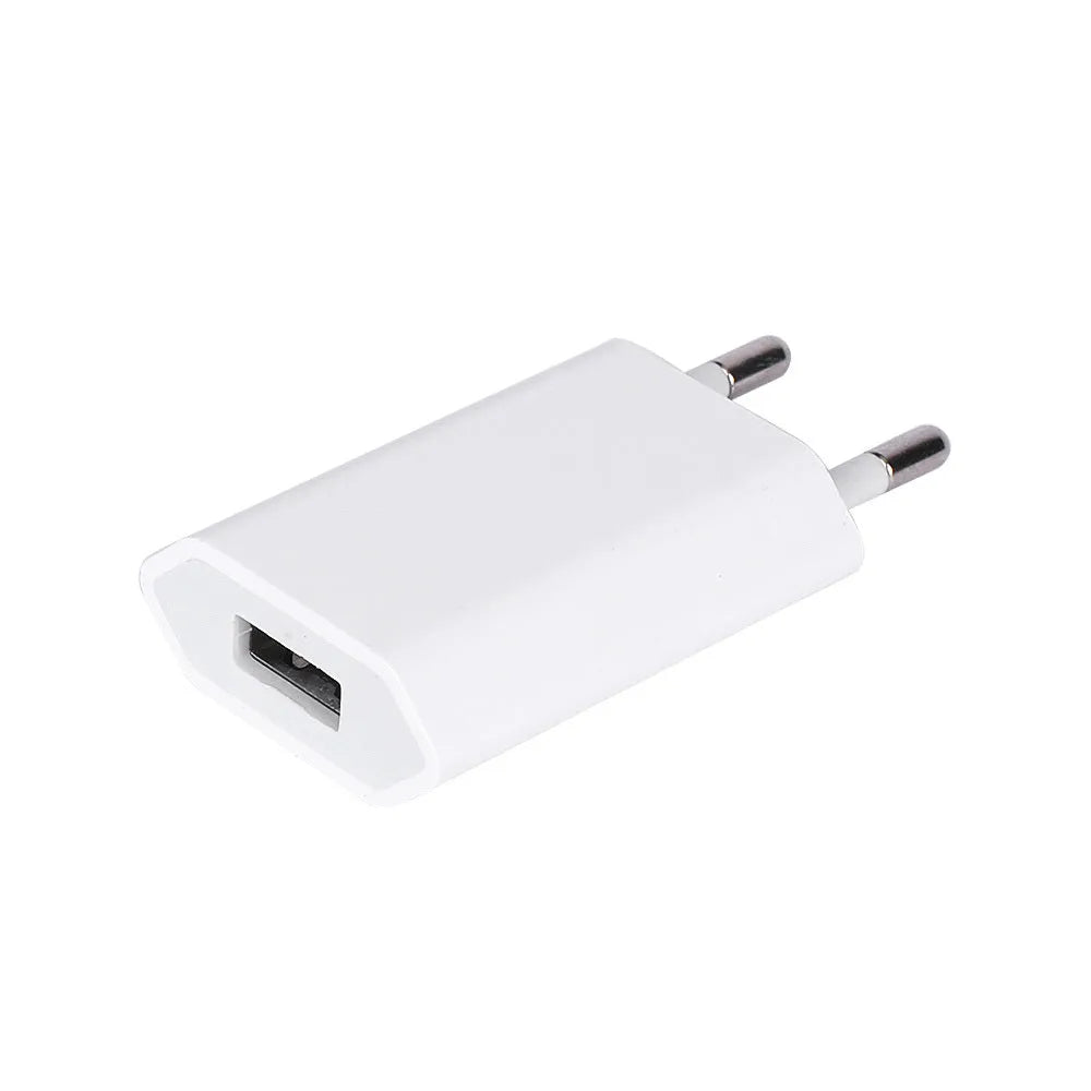USB travel charger and cable kit for iPhone and iPad models with 5V 2A fast charging capability