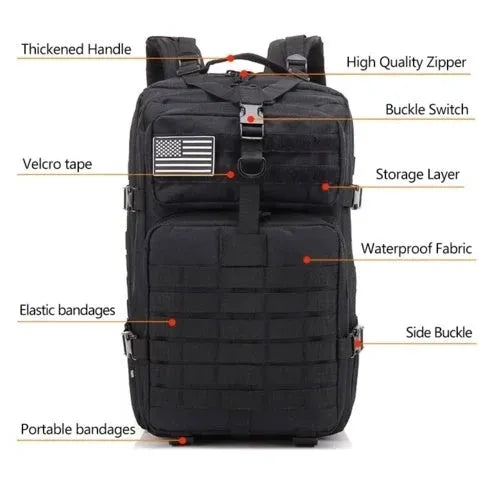40L waterproof Oxford backpack in ACU Digital colour, 48x28x28 cm, 800D fabric