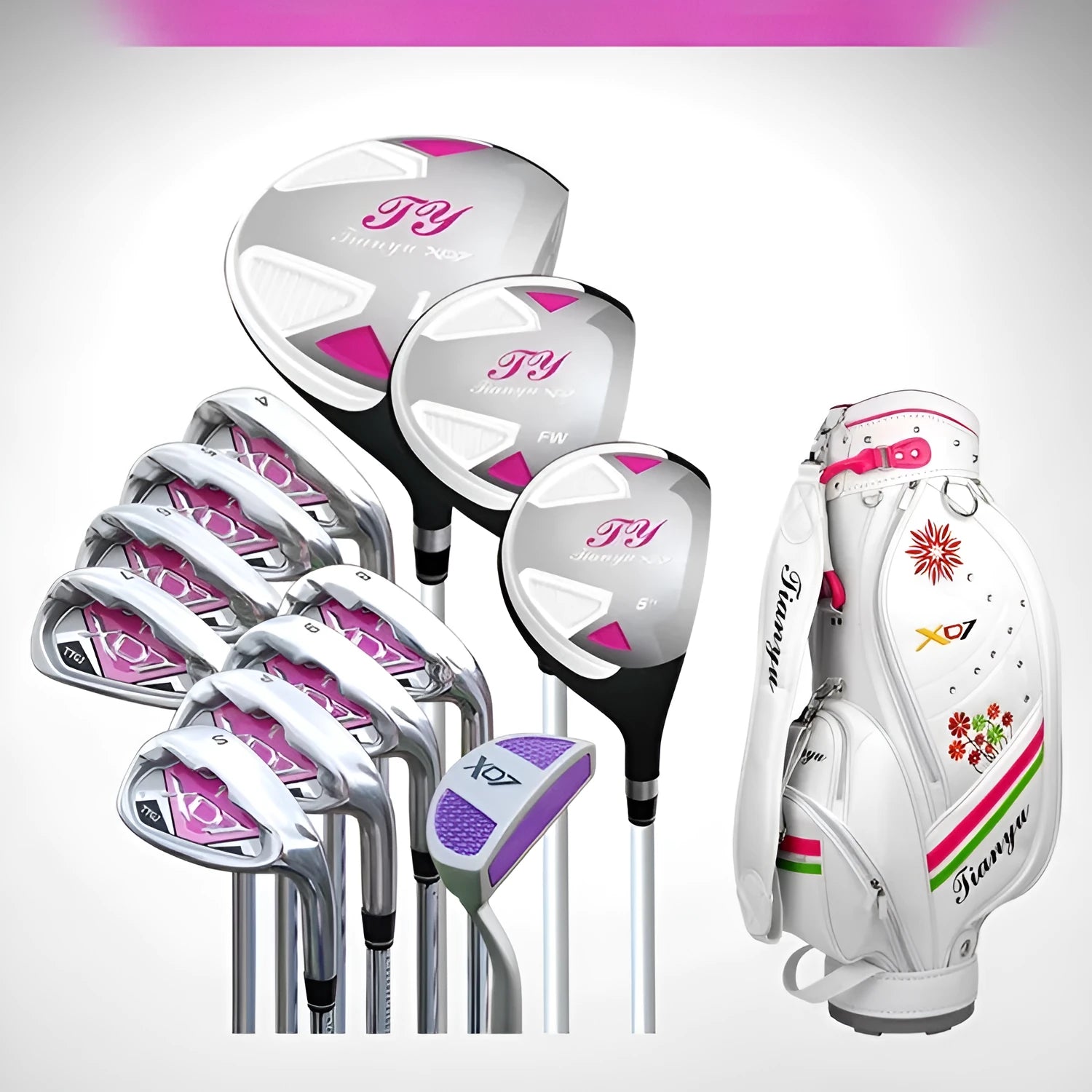 Genuine Goods golf club set with 12 clubs and ball bag for beginner practice