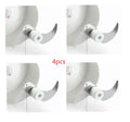 Manual food chopper with magnetic 304 stainless steel blade on plastic base, white colour