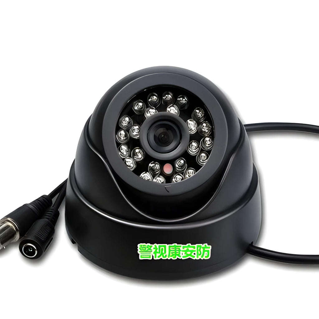 Indoor conch dome surveillance camera with 480 TVL resolution and infrared LEDs for night vision