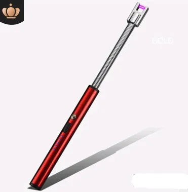 Rechargeable electric lighter with 360 rotation, zinc alloy shell, and PVD ice plating finish