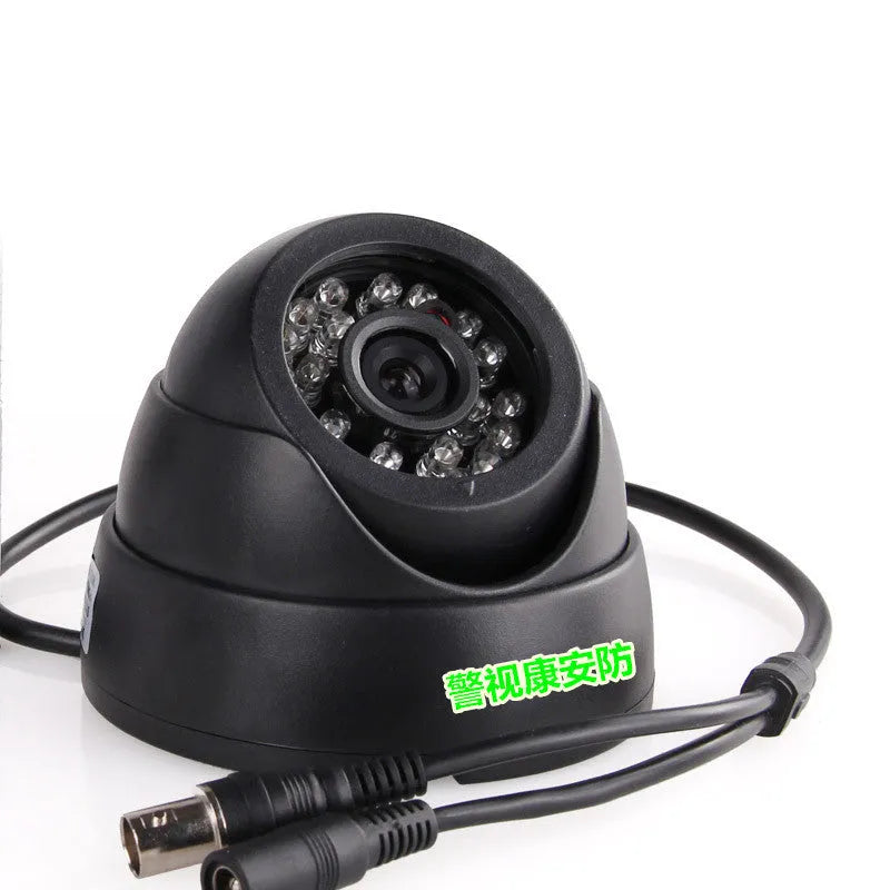 Indoor conch dome surveillance camera with 480 TVL resolution and infrared LEDs for night vision