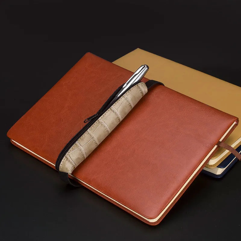 Long slim PU leather pencil case in beige grey colour showing dimensions
