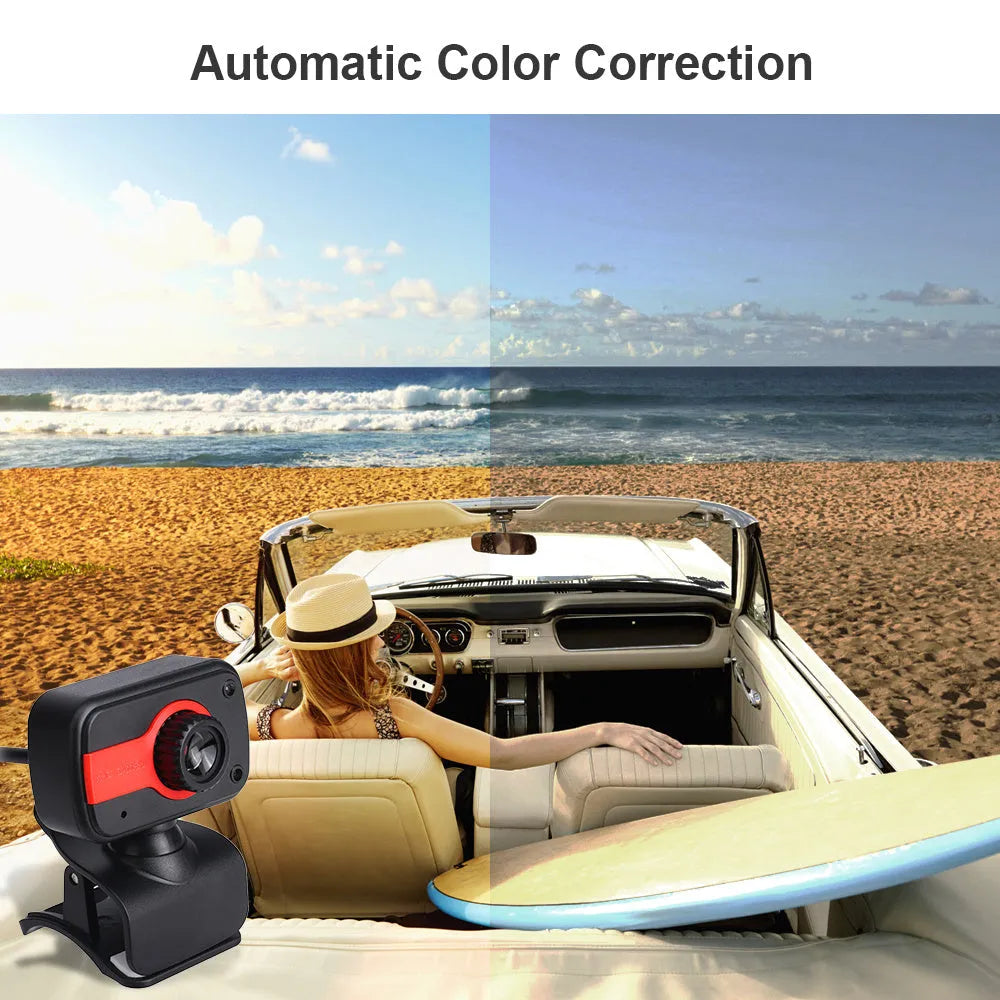Mini driverless video camera in blue, red or white with 360-degree rotation function