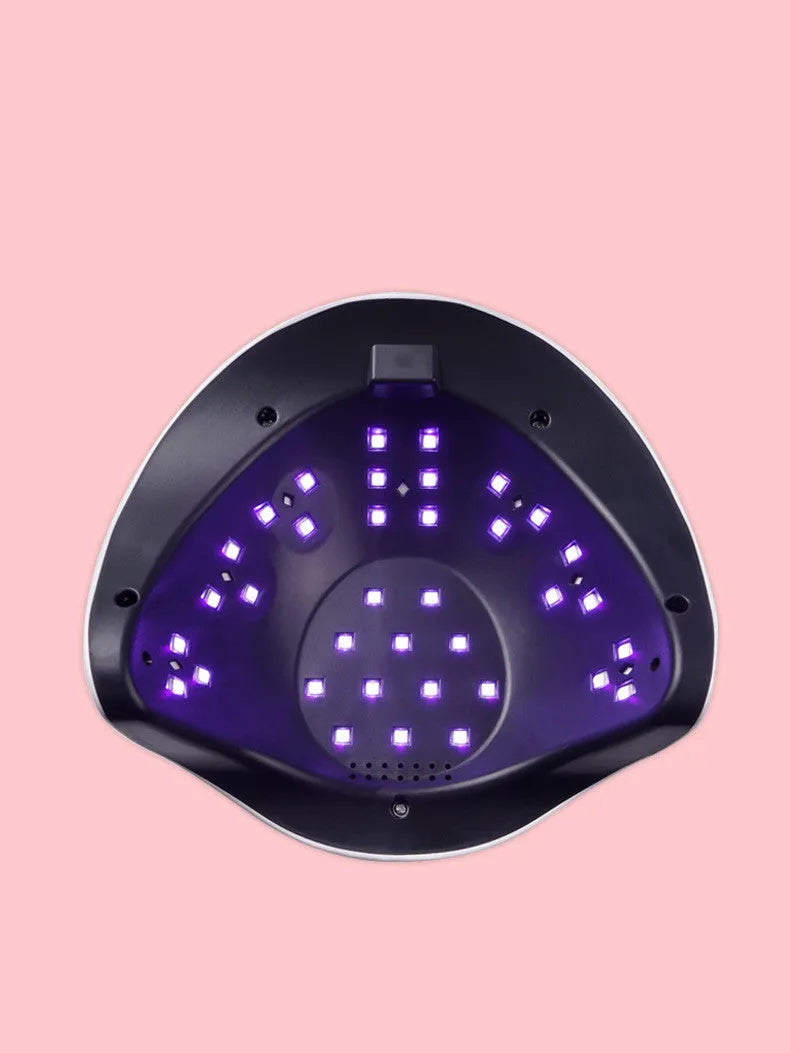 White ABS phototherapy nail dryer with 120W induction system, 230x180x110mm, on a clean background