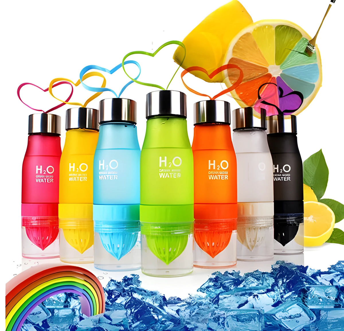 650ml BPA-free frosted plastic water bottle, 24cm, for gym yoga and outdoor cold drinks