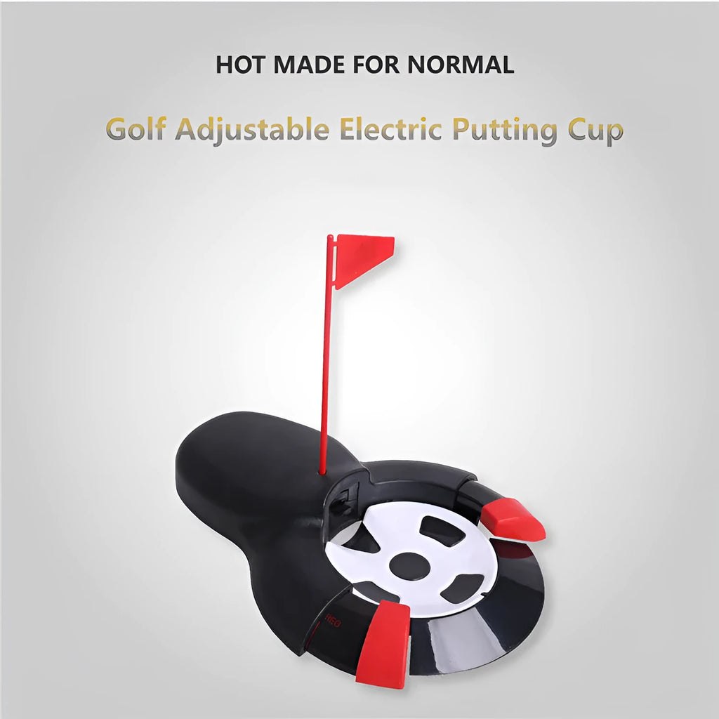 Golf electric automatic rebound rebounder in black with ABS construction for outdoor practice