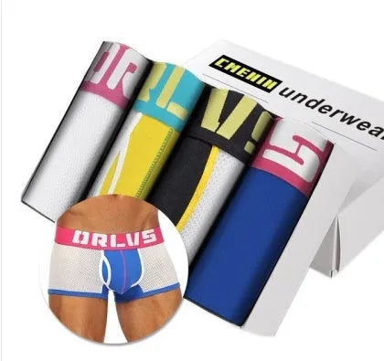 4 pack cotton boxer shorts for men middle waisted underwear multiple styles sizes M to XXL