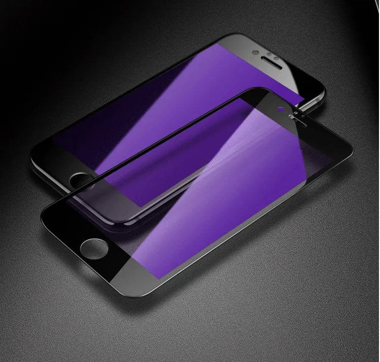 PhoneX 8 7 6s Plus tempered glass screen protector with 3D carbon fibre soft edge