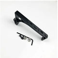 Aluminium hand stop accessory for M-LOK and KEY-MOD firearm handguards in black and red finishes
