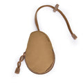 Black Oxford cloth outdoor key bag with telescopic rope, shown with zipper open, dimensions 13cm by 8cm.