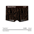 Men's leopard print ice silk underwear in polyester fabric with mid waist design