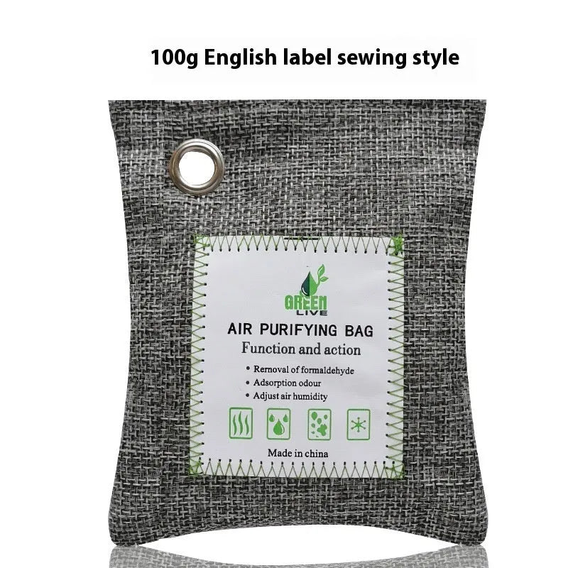 Sewing style bamboo charcoal bags for household formaldehyde removal and air purification