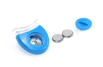 LED teeth whitening kit with wide edge lamp bead and buckle denture tray in white