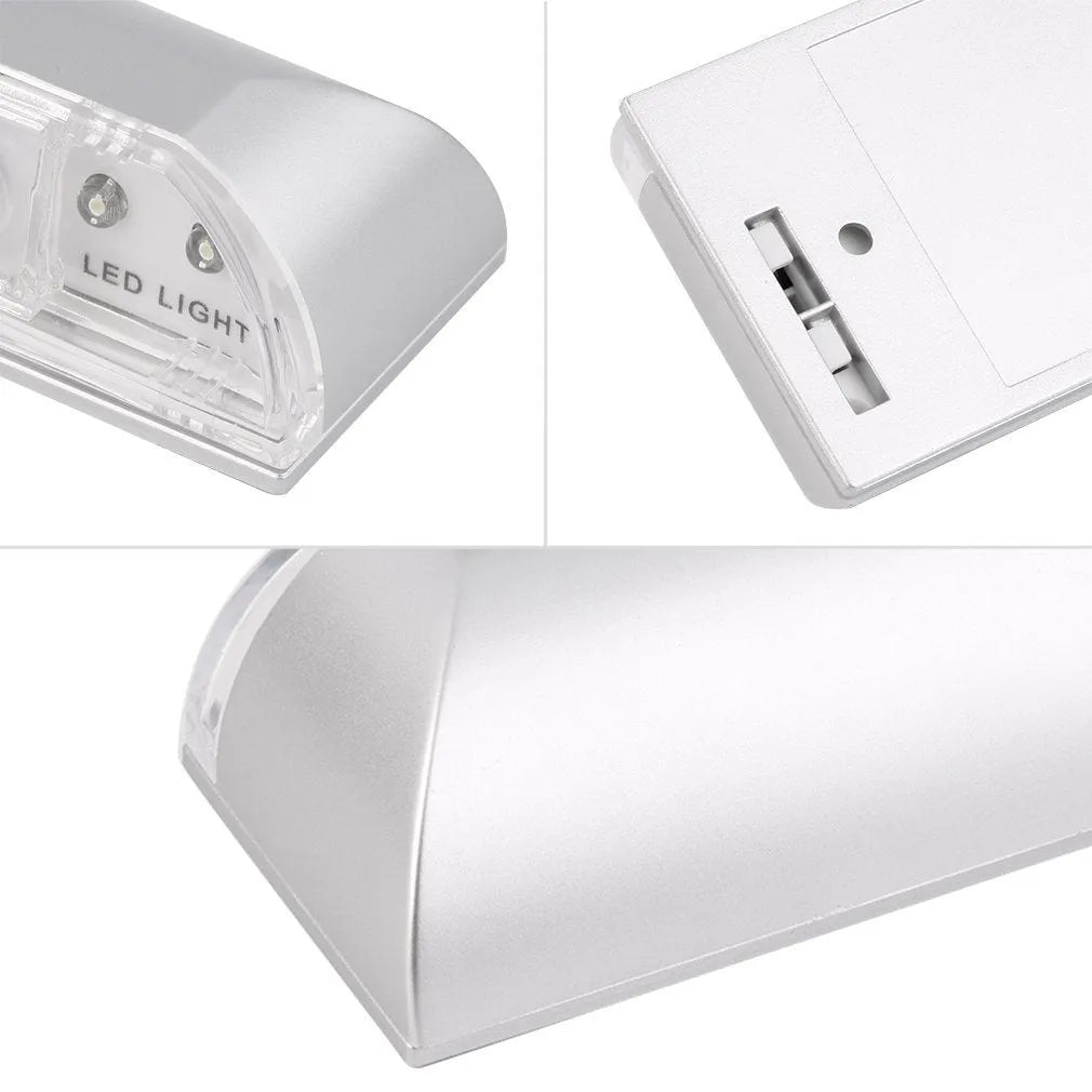 White smart door lock lamp with infrared sensor, 30mm thick, mounted on door frame near keyhole