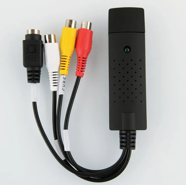 VHS to DVD converter USB adapter with S-Video and composite input cables
