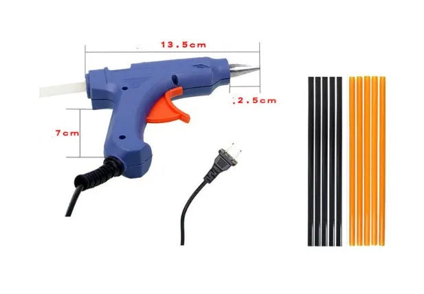 White approach bridge set with 20w glue gun and 7mm glue sticks for automotive dent repair