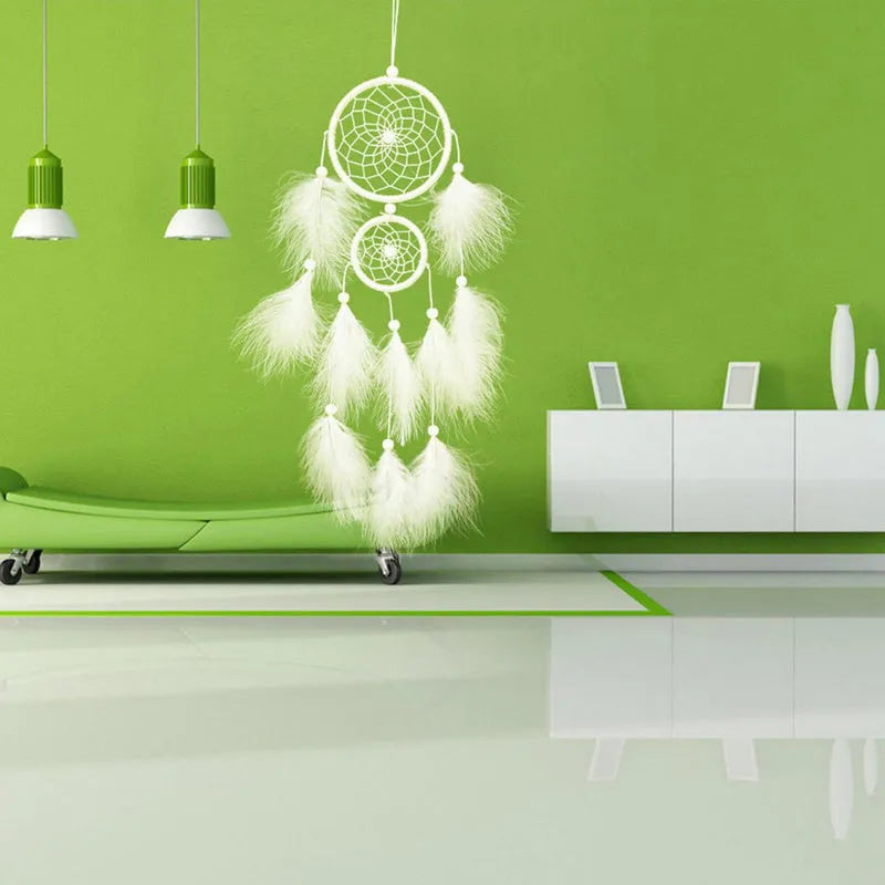 White European-style feather decoration 11cm on a white background