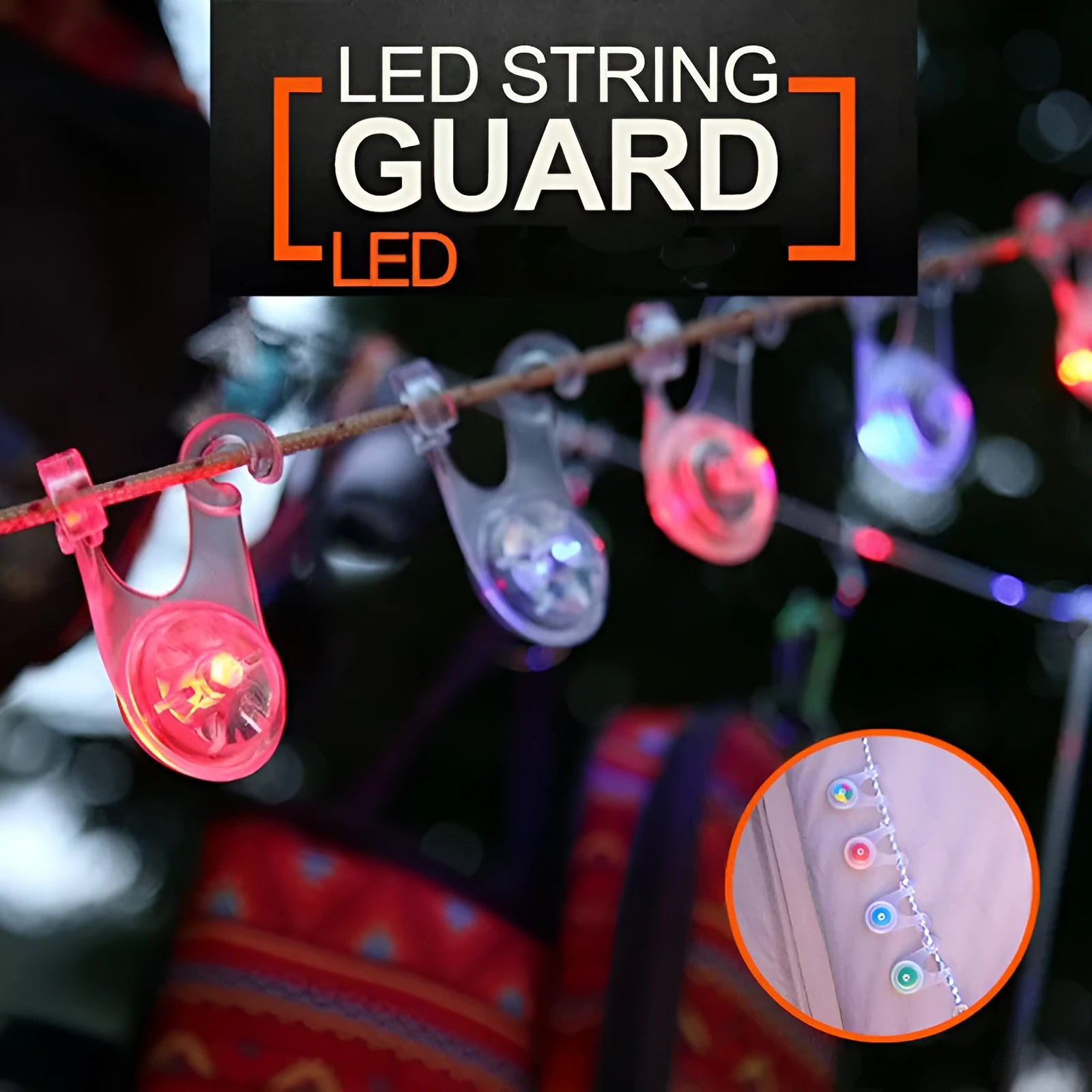 Portable LED camping hanging lamp with press switch, size 5.8x3.5x6cm, weight 25g, for tent rope hanging