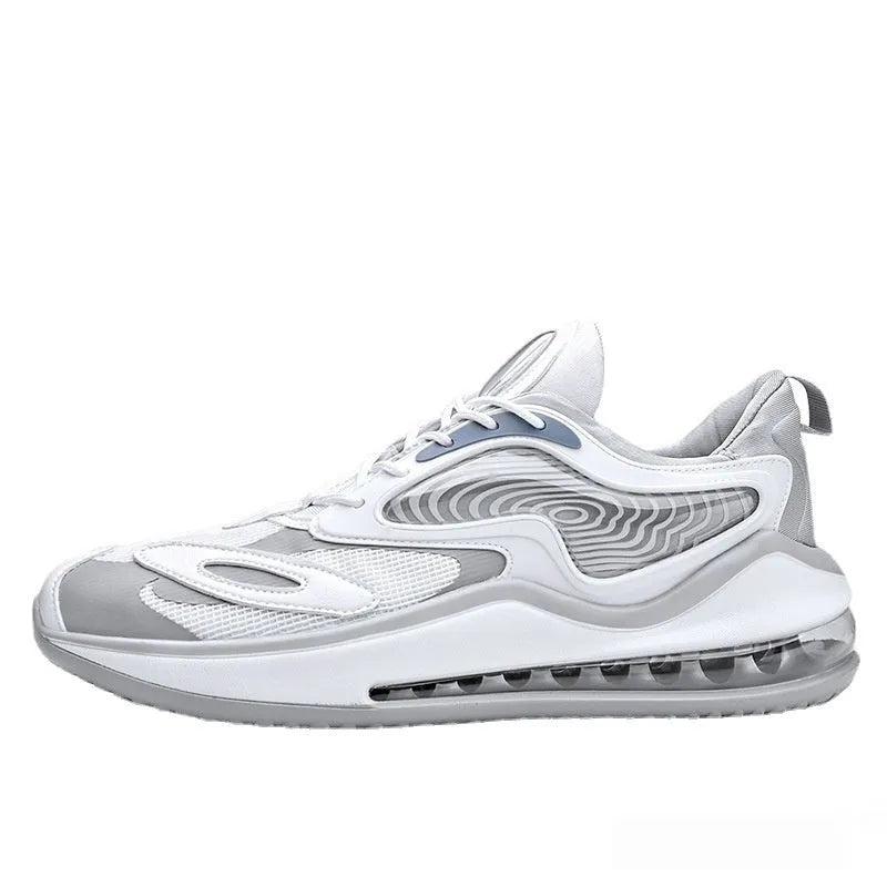 Men's height increasing casual shoes with air cushion technology in Space Black or Space White colours