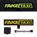 Electroluminescent car sticker decal in Wanted white light pattern on car window