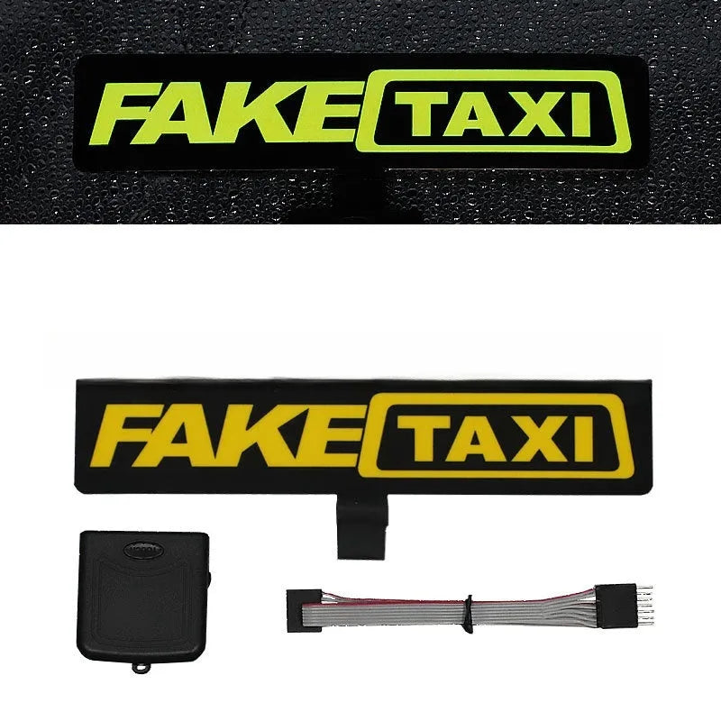 Electroluminescent car sticker decal in Wanted white light pattern on car window