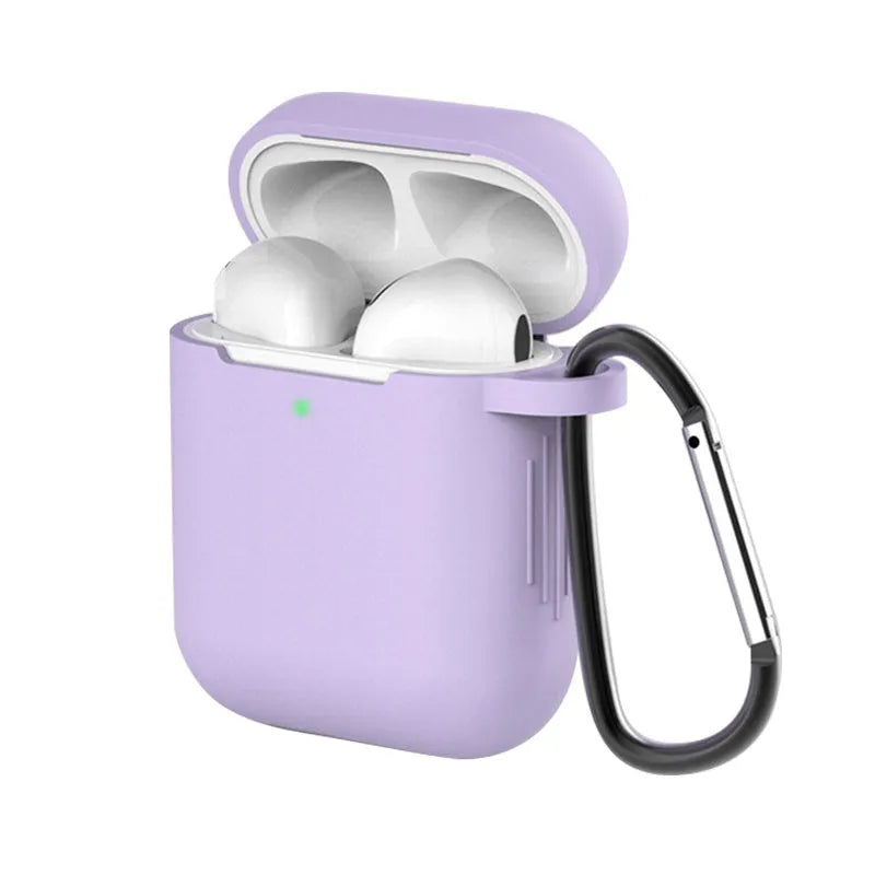 Silicone protective cover for Apple AirPods 1 and 2 wireless charging case in various colours