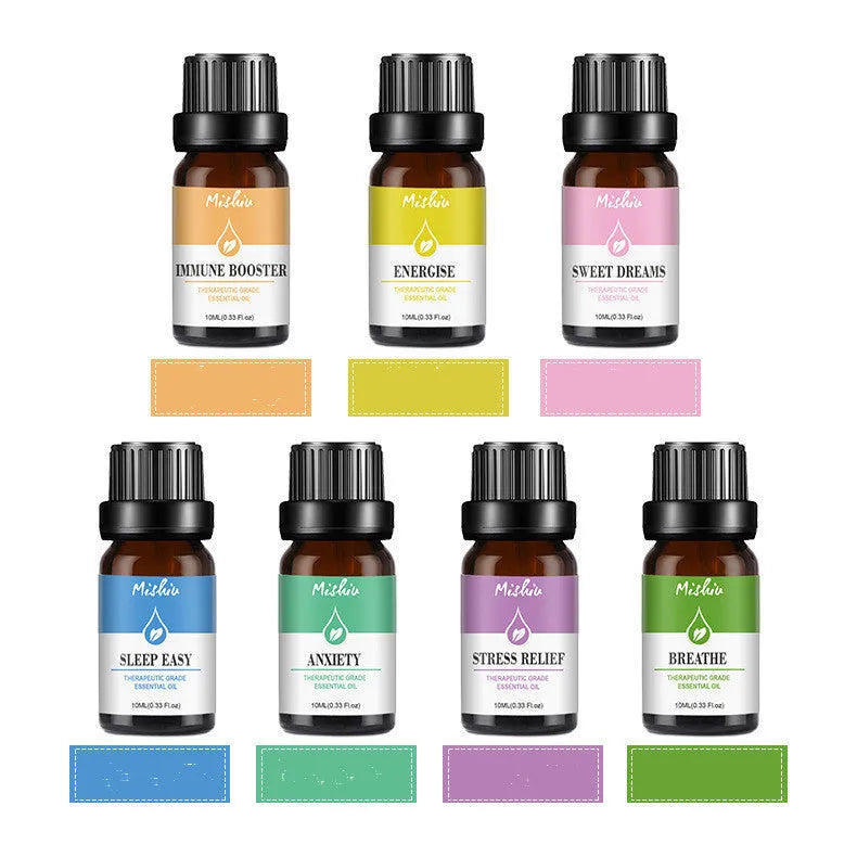 10ml amber glass bottle of 100% pure aromatherapy essential oil with dropper cap