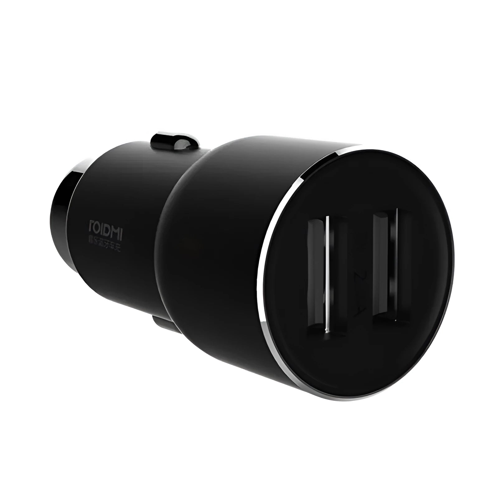 Black Ruimi 3S Music Bluetooth Car Charger with USB port for vehicle use.