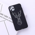 TPU iPhone case with painted animal graffiti design showing solid colour background with detailed artwork