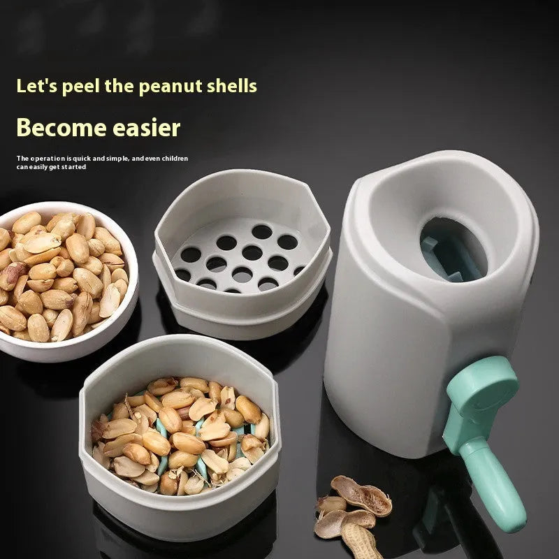 Automatic peanut sheller lazy household kitchen gadget solid colour ABSPP rubber modern simplicity style