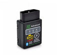 V1.5 Bluetooth OBD2 ELM327 car diagnostic scanner in black plastic housing