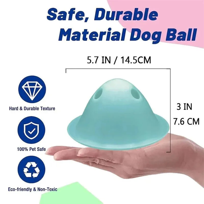 Square-shaped green dog puzzle chew toy with treat slots on a white background.
