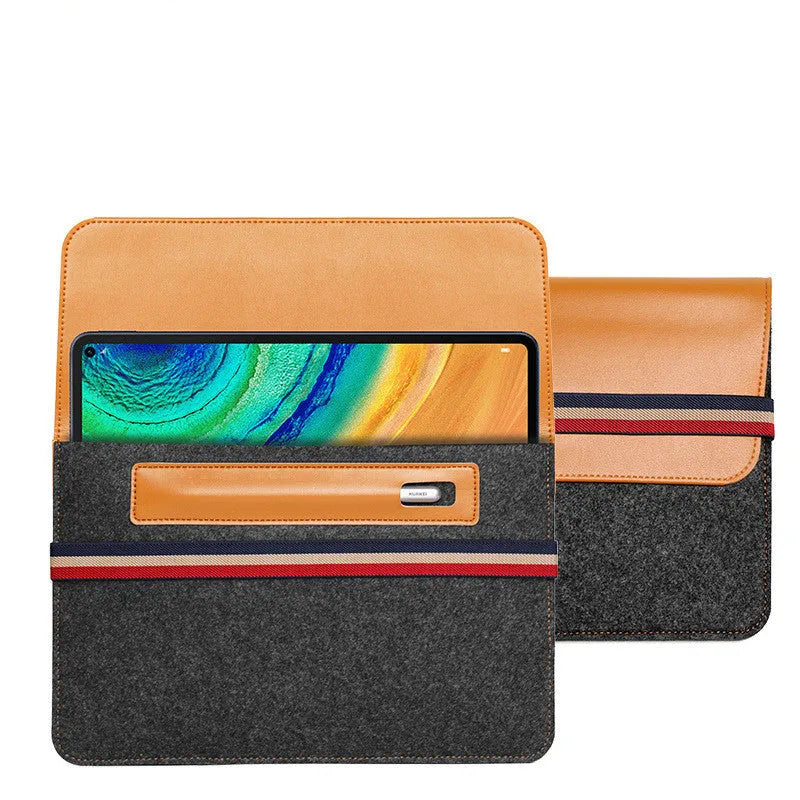 Huawei non-woven fabric tablet case with zipper pocket, standard size, neutral colour