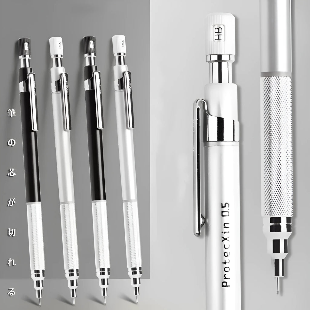 Low centre of gravity mechanical pencil 0.5mm HB in black for primary and middle school students