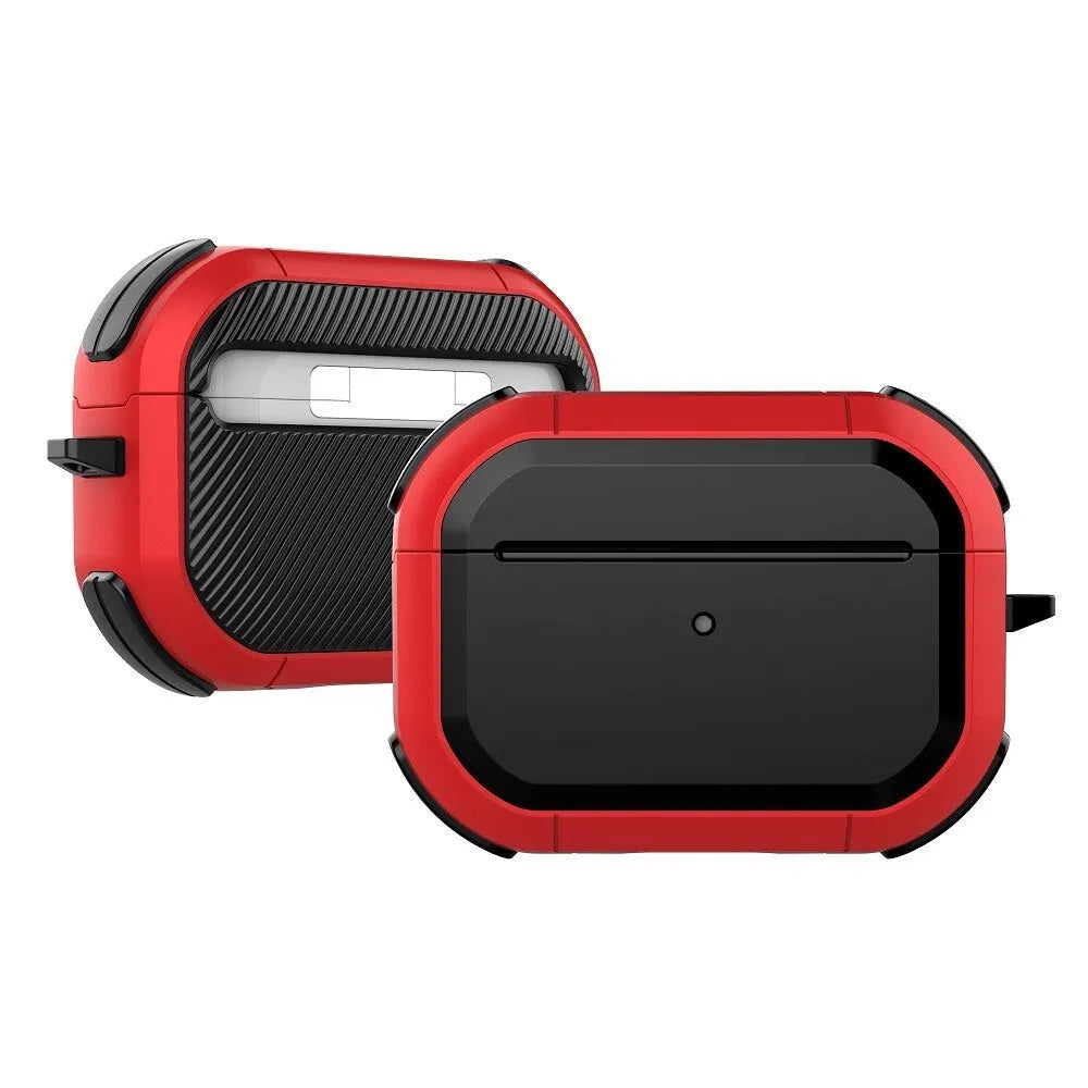 Black TPU and PC protective shell for Apple AirPods Pro charging case