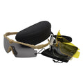 Tactical goggles shooting glasses with black frame and UV-protective PC lenses