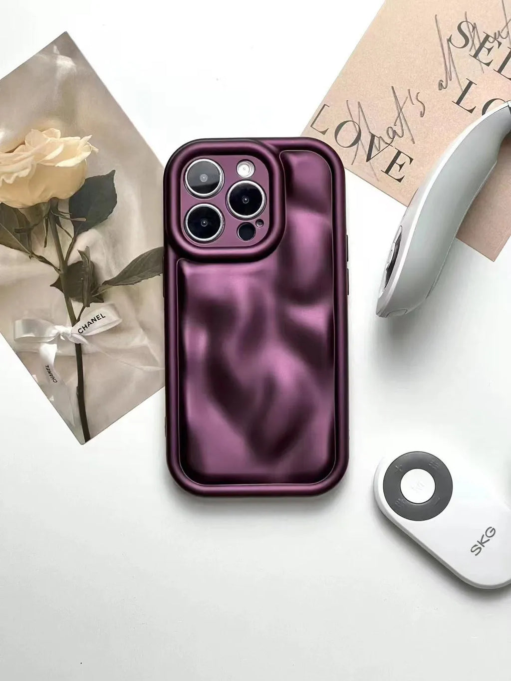 Frosted meteorite pattern drop-resistant soft rubber phone case for Apple iPhone in black