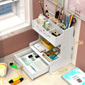 Square plastic pen storage box with oblique insertion slots and multiple grid compartments