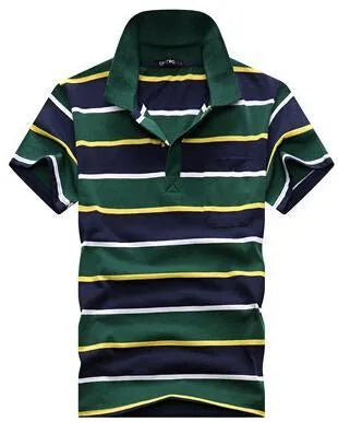 Men's striped short sleeve t-shirt with real pocket, loose fit, in sizes L XL XXL, summer casual top