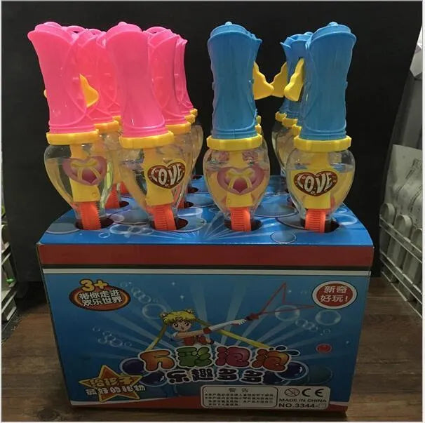 46cm long bubble gun in western sword shape for children's outdoor play, PC plastic, random colour