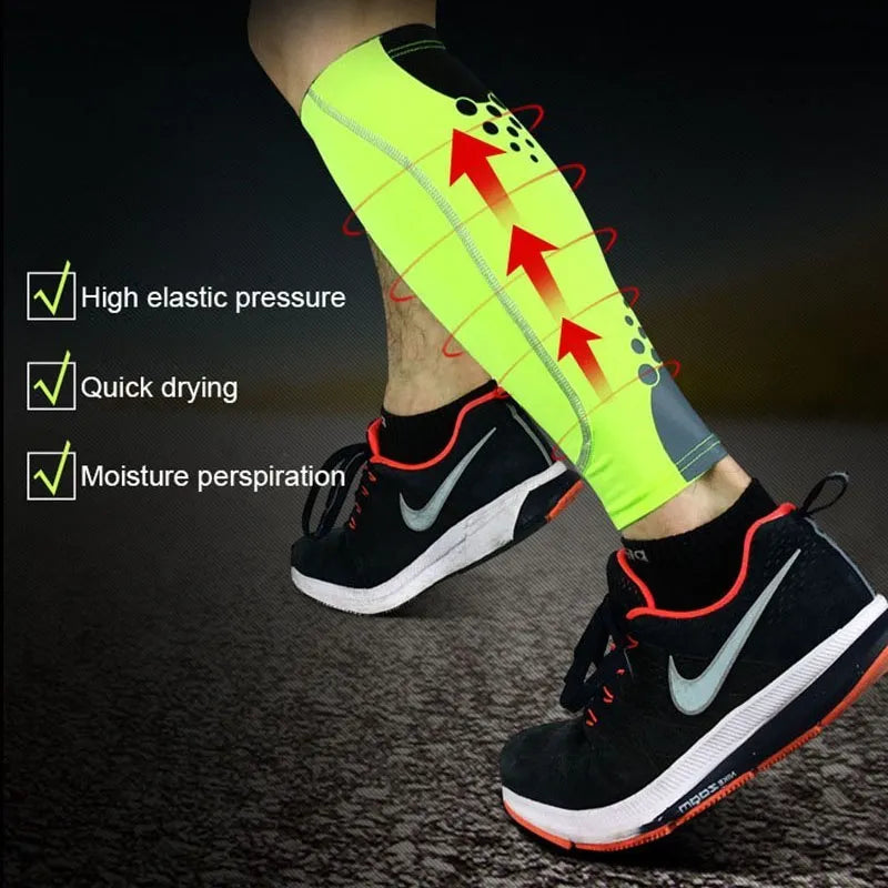 Knitted polyester and Lycra calf support sleeve, 29-31cm, in seven colours for men and women